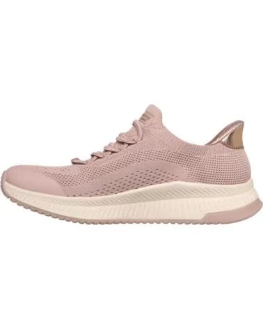 SKECHERS ZAPATILLAS BOBS SQUAD 4 - DIRE STEP EN ROSA PARA MUJER BLUSH ENGINEERED KNIT