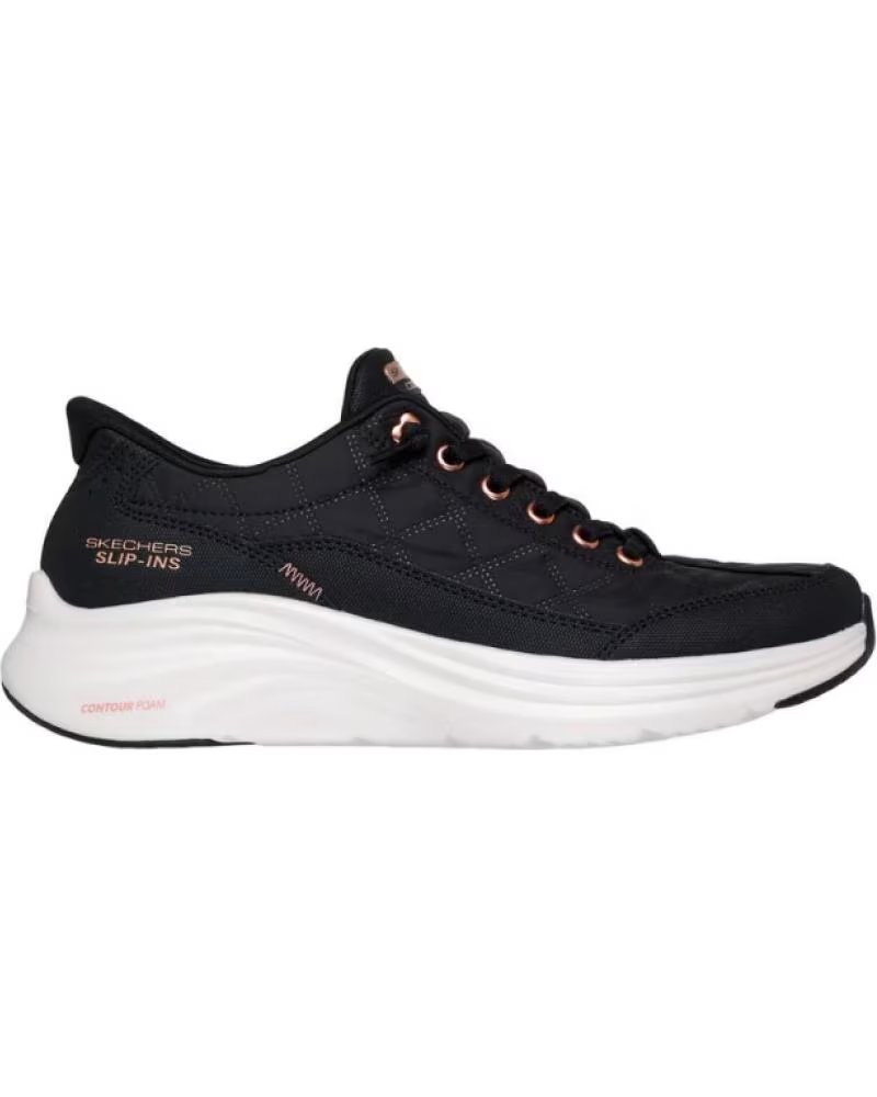 BASKETS SKECHERS SLIP-INS GOLDER 150413-BKRG CONTOUR FOAM NEGRO-ORO