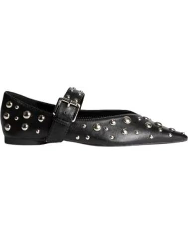 CORINA BALLET FLATS WITH BUCKLE AND STUDS 1171446 NEGRO