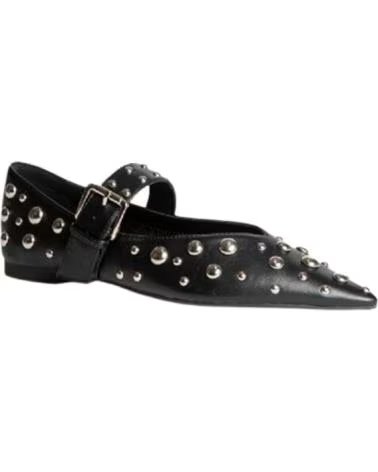 CORINA BALLET FLATS WITH BUCKLE AND STUDS 1171446 NEGRO