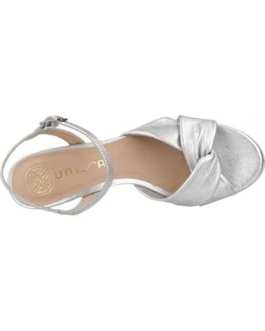 UNISA ONOA PLATFORM SANDALS 8 CM HEEL SILVER REF 1171615 PLATEADO