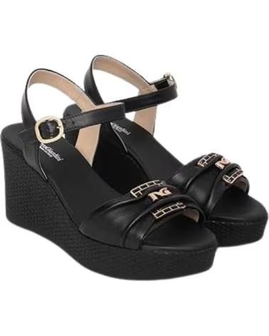 NERO GIARDINI SANDALIA CUÑA 8 CM NEGRO REF 1171474