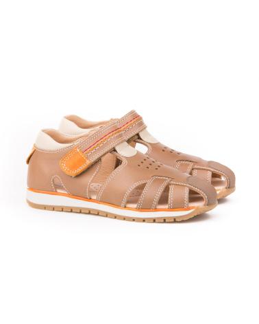 Sandalen für Mädchen und Junge ANGELITOS SANDALIA PIEL 449 TAUPE