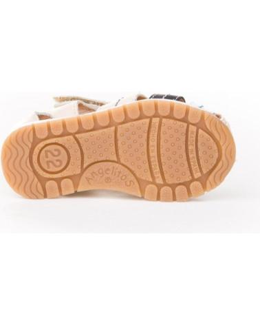 Sandali per Bambina e Bambino ANGELITOS SANDALIA PIEL 450 BEIGE