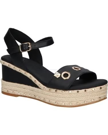 SANDALI CON ZEPPA POPA ARAMBOL CON BORCHIE E CINTURINO NEGRO NAPA CB48801 002