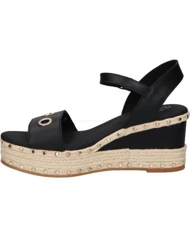 SANDALI CON ZEPPA POPA ARAMBOL CON BORCHIE E CINTURINO NEGRO NAPA CB48801 002