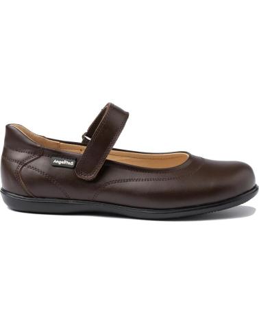 Zapatos de Niña ANGELITOS ESCOLAR PIEL 460 CHOCOLATE
