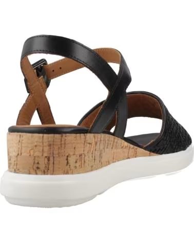 GEOX SANDÁLIAS D55GUB PARA MULHER, COR PRETA, REFERÊNCIA 1172551 C9999
