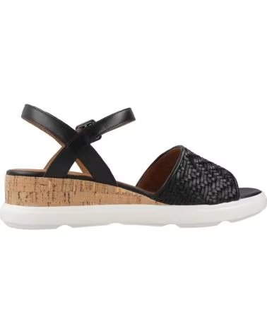 GEOX SANDÁLIAS D55GUB PARA MULHER, COR PRETA, REFERÊNCIA 1172551 C9999