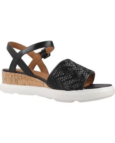 GEOX SANDÁLIAS D55GUB PARA MULHER, COR PRETA, REFERÊNCIA 1172551 C9999