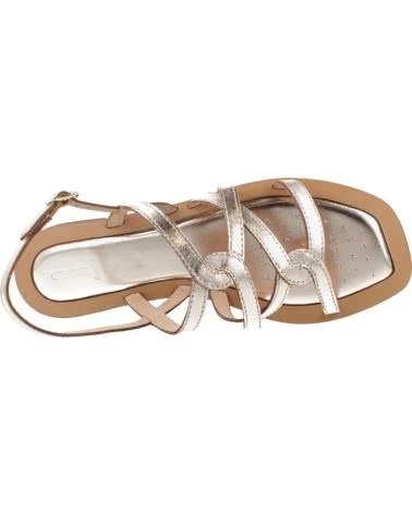 GEOX SANDALIAS D55YFA PARA MUJER EN COLOR ORO C2012