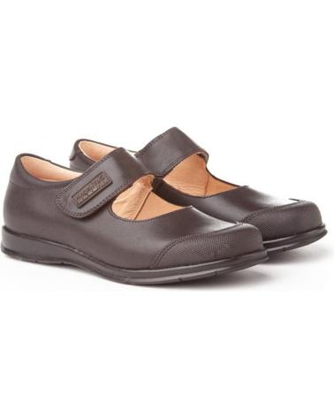 Zapatos de Niña ANGELITOS ESCOLAR PIEL 463 CHOCOLATE