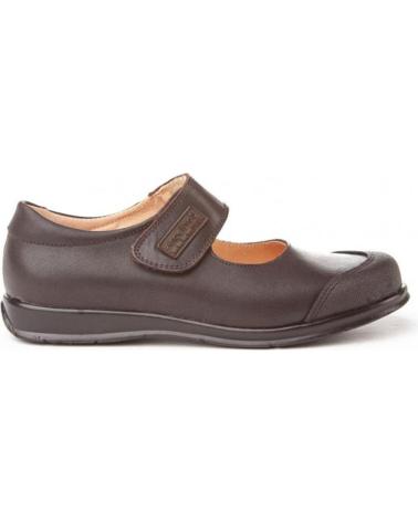 Zapatos de Niña ANGELITOS ESCOLAR PIEL 463 CHOCOLATE
