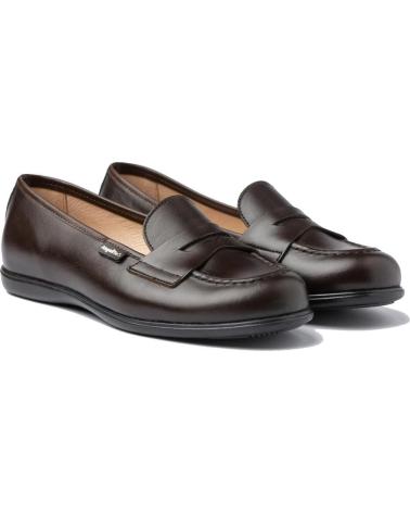 Zapatos de Niña ANGELITOS ESCOLAR PIEL 467 CHOCOLATE