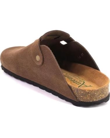 AUTENTI ZUECOS MULES 355 DE MUJER EN ANTE SERRAJE MARRÓN REF: 1172753 MARRON