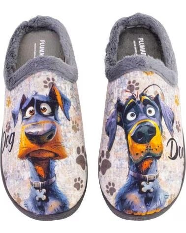 Início-PLUMAFLEX-12229DOG-ZAPATILLAS-DE-CASA-DE-HOMBRE-GRIS