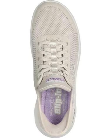 SKECHERS 124836 SLIP-INS CASUAL SNEAKERS FOR WOMEN BEIGE