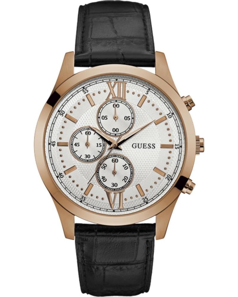 GUESS RELOJ W0876G2 CON CORREA DE PIEL NEGRO