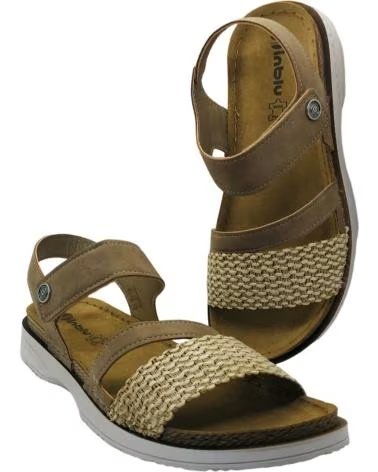 INBLU SANDALO DONNA EXTRA-COMODO FA000005 MARRONE MARRON
