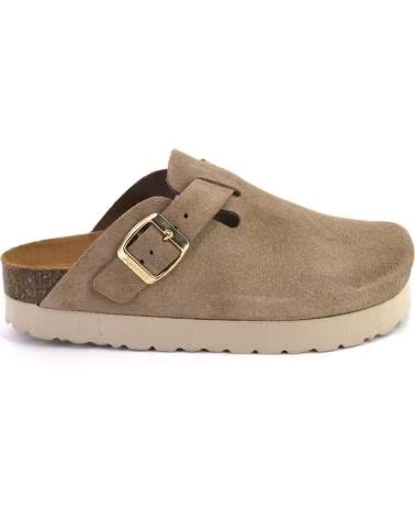 AUTENTI 15387 CLOGS MULES SUEDE TAUPE