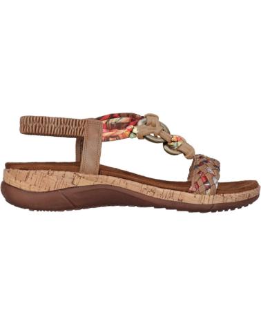 CHIKA10 SANDALIA CONFORT PARA MUJER RIGATONE 04 COLOR CUERO MARRóN