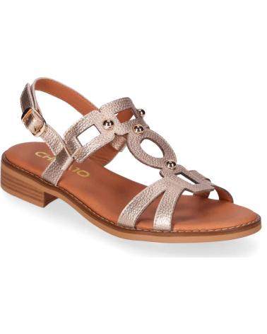 CHIKA10 SANDALIA PLANA PARA MUJER MILENA 02 COLOR PLATINO METAL