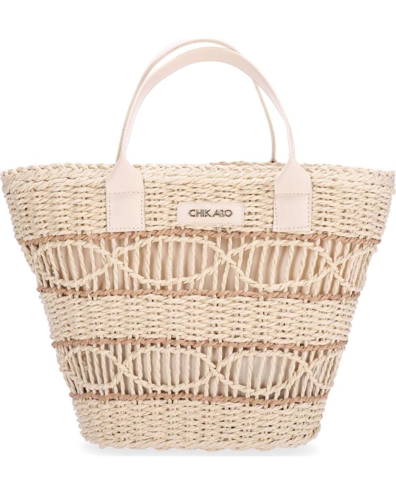 CHIKA10 BOLSO CAPAZO RAFIA 01 BEIGE REF: 1172955/1172883 BEIG-BEIGE