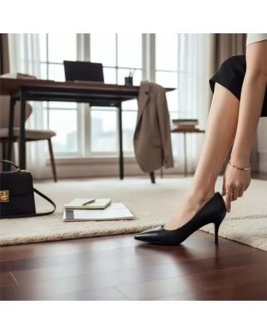 ZAPATOS DE SALÓN TIMBOS 132411 TACÓN VESTIR NEGRO