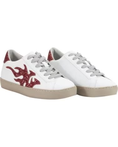 Início-KESLEM-TÊNIS CASUAL FEMININO KESLEM H9065 COM DETALHES VERMELHOS-BLANCO