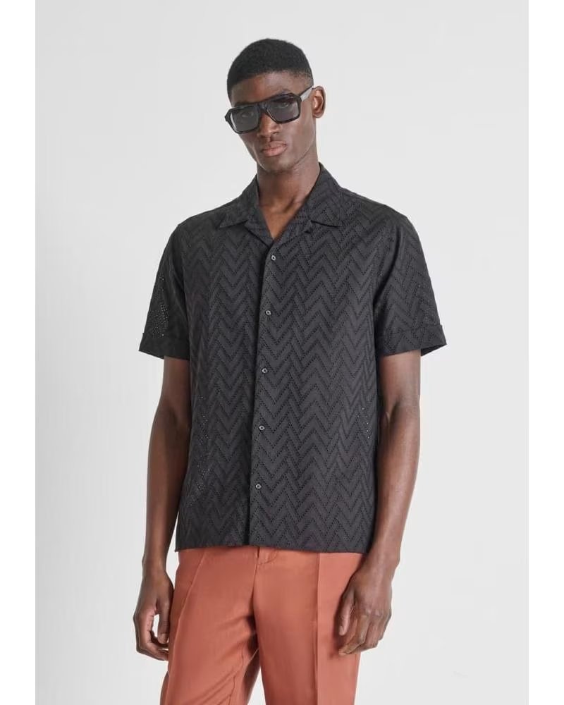 ANTONY MORATO CAMISA NEGRA PERFORADA NEGRO