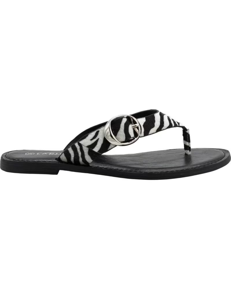 LAPIERCE SANDÁLIAS PASTOR JD42 ESTAMPA ANIMAL PRETO NEGRO