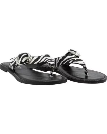 LAPIERCE SANDÁLIAS PASTOR JD42 ESTAMPA ANIMAL PRETO NEGRO