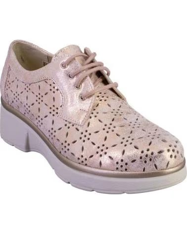 PITILLOS 11240 LACE-UP SHOES IN NUDE LEATHER