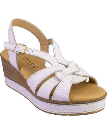 PITILLOS SANDALI 11283 DA DONNA IN PELLE BIANCA BLANCO