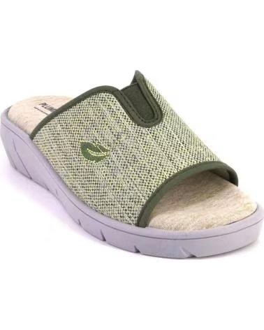 PLUMAFLEX CHAUSSONS 14508 POUR FEMME, COULEUR KAKI, RÉF 1173858