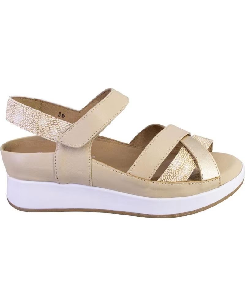 PIESANTO SANDÁLIAS FEMININAS 260424 PELE BEGE REF 1174007 BEIGE
