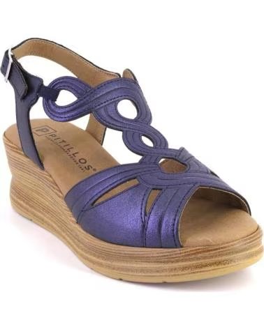 PITILLOS 11050 SANDALIAS DE MUJER PIEL AZUL MARINO