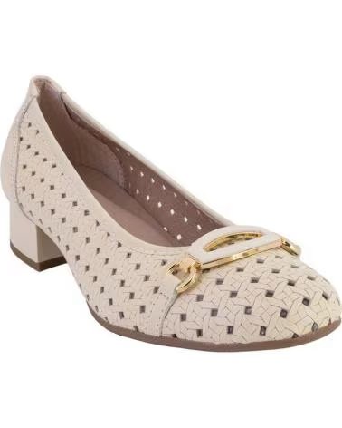 PITILLOS SAPATO DE MULHER 11123 EM PELE COR CREME CREMA