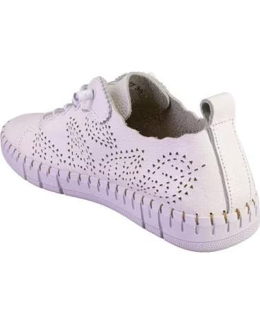 THE HAPPY MONK CRETA027PIEL ZAPATILLAS CASUAL DE MUJER BLANC BLANCO
