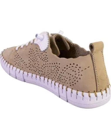 THE HAPPY MONK CRETA027NOBUK ZAPATILLAS CASUAL DE MUJER TAUP TAUPE