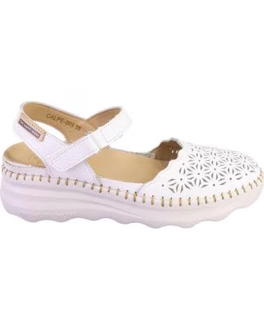 THE HAPPY MONK CALPE009PIEL MARY JANES DE MUJER PIEL BLANCO