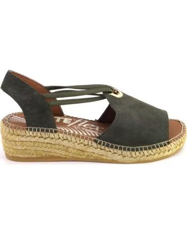 VIGUERA 2196VITELO ALPARGATAS DE MUJER ANTE SERRAJE KAKI