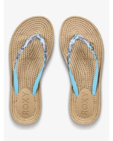 ROXY CHANCLAS SOUTH BEACH EN AZUL PARA MUJER LIGHT BLUE-BROWN