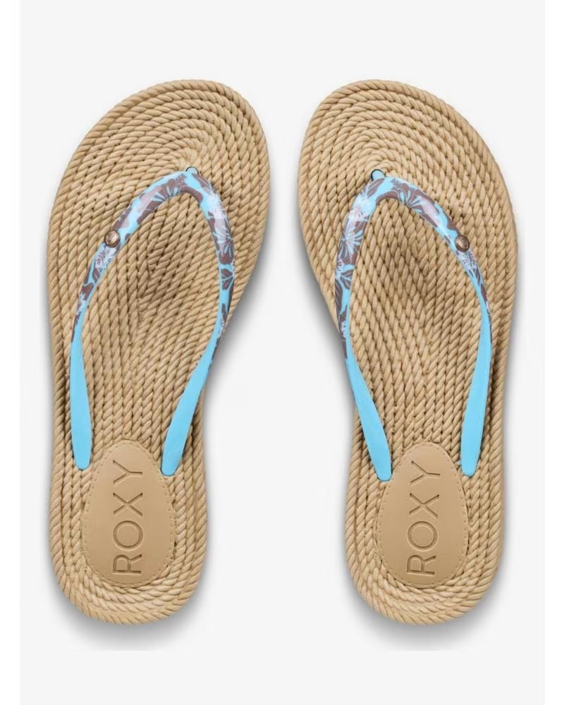 ROXY CHANCLAS SOUTH BEACH EN AZUL PARA MUJER LIGHT BLUE-BROWN