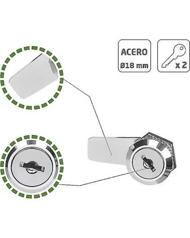 AMIG FURNITURE LOCK REF 1174199 WITH 2 KEYS MULTICOLOR