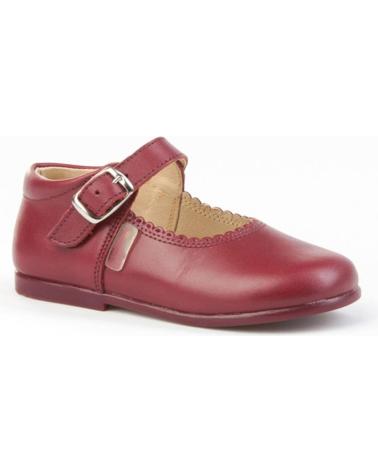 Zapatos de Niña ANGELITOS ZAPATO MERCEDITAS PIEL 500 BURDEOS