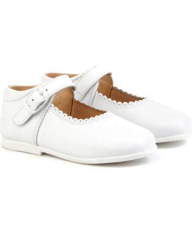 girl shoes ANGELITOS ZAPATO MERCEDITAS PIEL 500 BLANCO