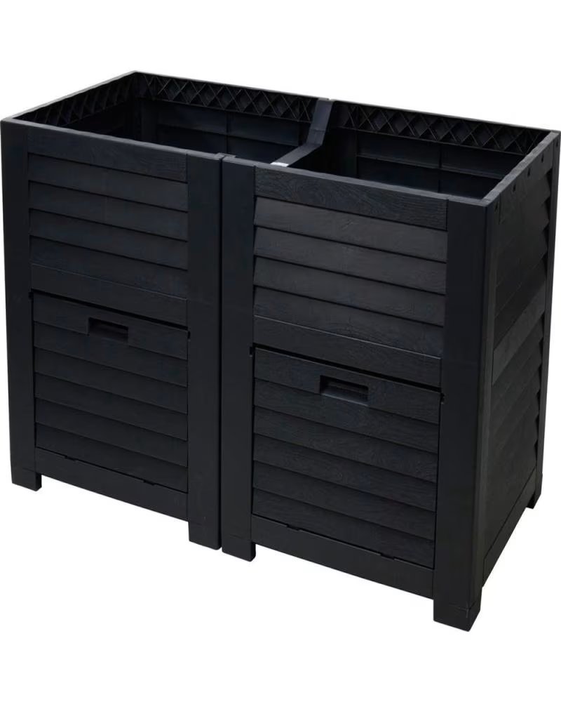 PROGARDEN 1174418 DOPPELTER RECYCLING-BEHÄLTER FÜR GARTEN UND STRAND MULTICOLOR
