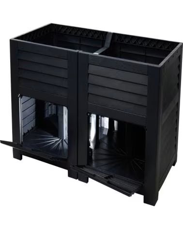 PROGARDEN 1174418 DOPPELTER RECYCLING-BEHÄLTER FÜR GARTEN UND STRAND MULTICOLOR