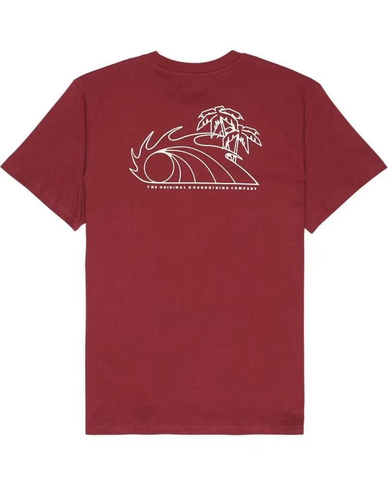 QUICKSILVER CAMISETA DE MANGA QUIKSILVER BLISS POINT EN ROJO PARA HOMBRE CORTA